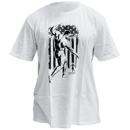 Kevin Levrone  Kevin Levrone T-Shirt | USA Flag - White