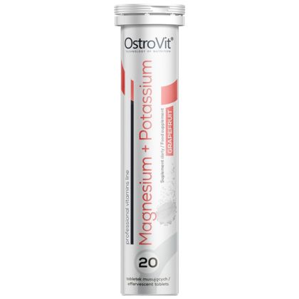 OstroVit  Magnesium + Potassium + B6 | Effervescent  [20 разтворими таблетки, 20 Дози]