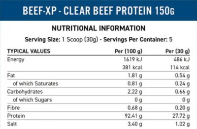Applied Nutrition  Beef-XP | Clear Hydrolyzed Beef Protein  [150 грама, 5 Дози]