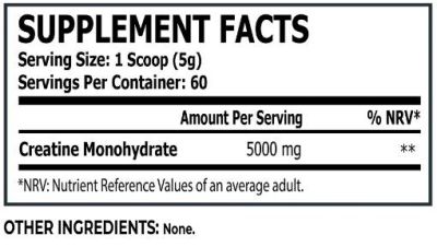 Core Champs by Kai Greene  Creatine Monohydrate 5000 mg  [300 грама, 60 Дози]