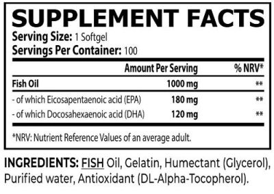 Core Champs by Kai Greene  Omega-3 1000 mg  [100 Гел капсули, 100 Дози]
