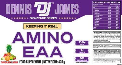 Dennis James Signature Series  Amino EAA Powder | with Taurine  [420 грама, 60 Дози]