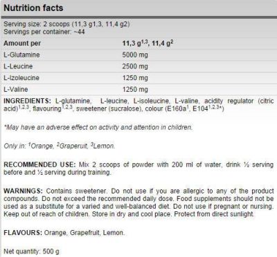 FA Nutrition  Xtreme AnticataboliX / BCAA + Glutamine Blend  [12.5 грама, 1 Доза]