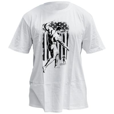 Kevin Levrone  Kevin Levrone T-Shirt | USA Flag - White