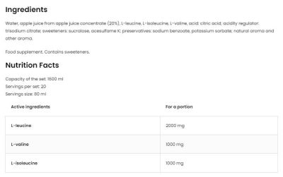 OstroVit  BCAA Shot  [80 мл, 1 Доза]