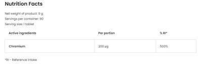 OstroVit  Chromium Lozenges 200 mcg  [90 Подезични таблетки
, 90 Дози]