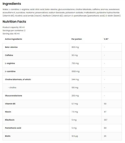 OstroVit  Fat Burner Extreme Shot  [80 мл]
