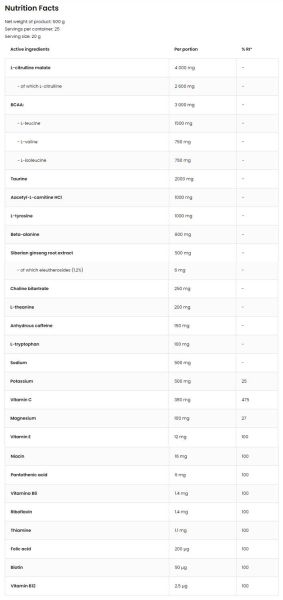 OstroVit  Freak Fighter / Pre-Workout  [500 грама, 25 Дози]