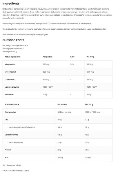 OstroVit  Keep Sleep Night Protein  [400 грама, 10 Дози]
