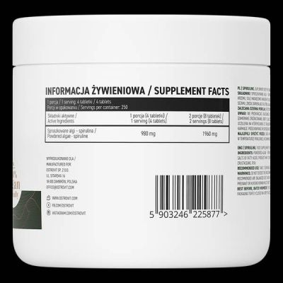 OstroVit  Spiruline  [1000 Таблетки, 250 Дози]