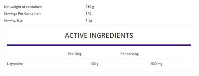 OstroVit  Tyrosine Powder  [210 грама, 140 Дози]