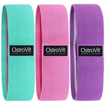 OstroVit  Комплект тренировъчни ластици с памучно покритие / 3 части  [3 бр.]