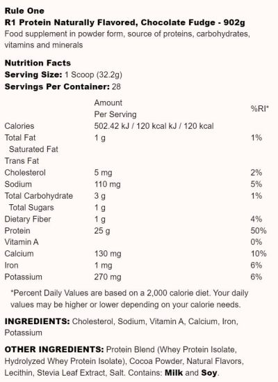 Rule1  R1 Protein Naturally Flavored  [1950 грама, 60 Дози]