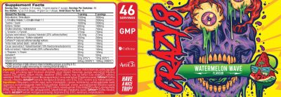 SWEDISH Supplements  Crazy 8 | Extreme 8 Stimulant Source Pre-Workout  [325 грама, 46 Дози]
