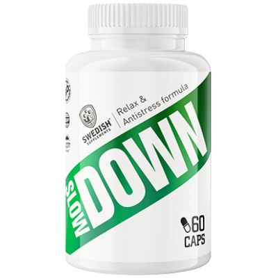 SWEDISH Supplements  Slow Down | Relax & Antistress Formula  [90 капсули, 30 Дози]