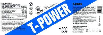 SWEDISH Supplements  T-Power  [200 капсули, 25 Дози]