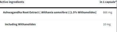 Trec Nutrition  Ashwagandha 666 mg | with 1.5% Withanolides  [60 капсули, 60 Дози]