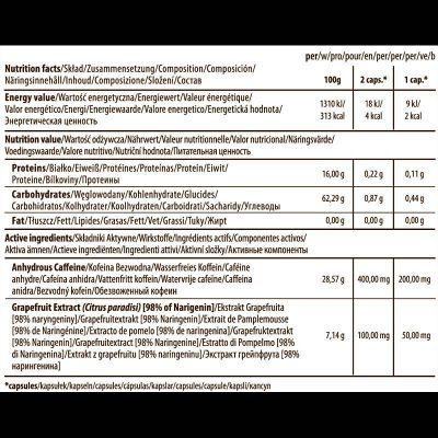 Trec Nutrition  Caffeine 200 Plus | Endurance  [60 капсули, 60 Дози]
