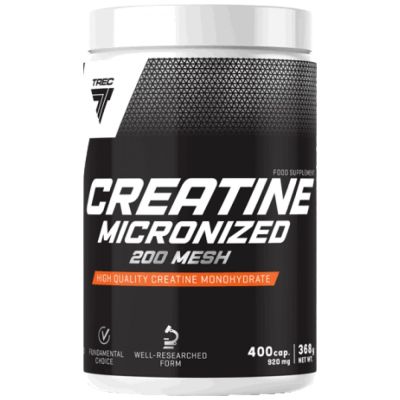 Trec Nutrition  Creatine Micronized 200 Mesh | High Quality Creatine Monohydrate Caps  [400 капсули, 66 Дози]
