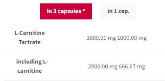 Trec Nutrition  L-Carnitine 3000 Caps  [60 капсули, 20 Дози]