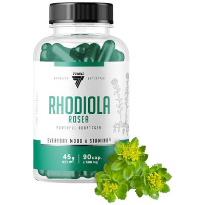 Trec Nutrition  Rhodiola Rosea 500 mg | 100 mg Root Extract  [90 капсули, 90 Дози]
