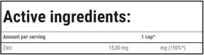 Trec Nutrition  Zinc Gluconate 15 mg  [90 капсули, 90 Дози]